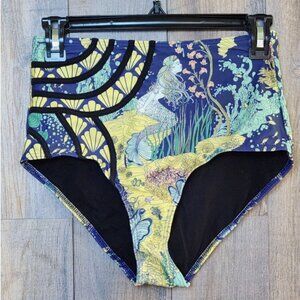 Modcloth High Waisted Mermaid Bikini Bottoms M